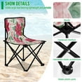 thumbnail image 4 of 600D Oxford Camping Chair Portable Foldable Chair Supports 220 lbs for Picnic, Fishing, Backpacking Red Flowers and Leaves, 4 of 8