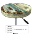 thumbnail image 4 of Disketp Serene Coastal Blue Sky Funda Redonda para Taburete, Funda de Cojín para Silla de Bar Suave y Elástica-13 inch, 4 of 7