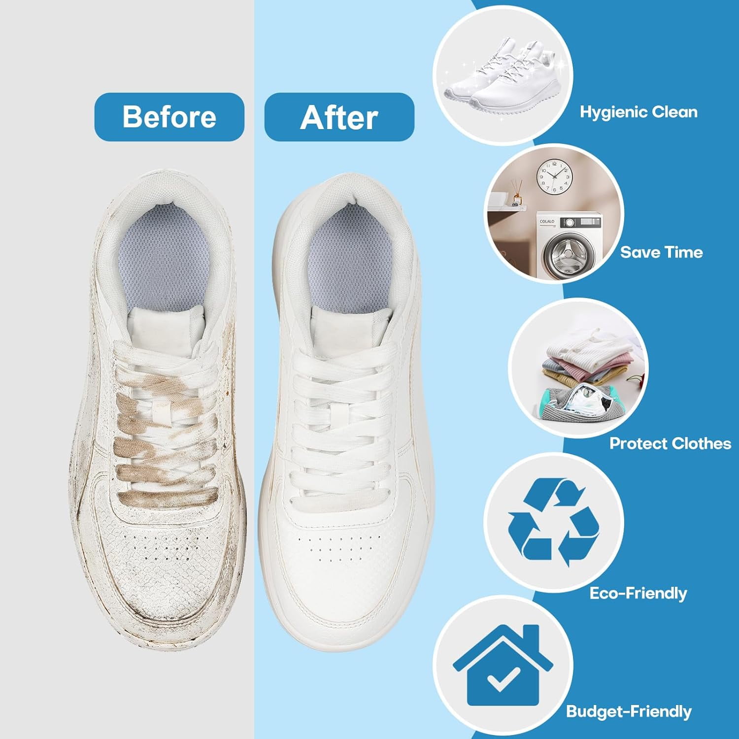 Shoe Washing Machine Bag: Laundry Shoe Bag for Washer and Dryer - 2pc Reusable Shoe Cleaning Bag for Sneaker Tennis Shoes Unstain Cleaner Kit (Gray 2pcs)
