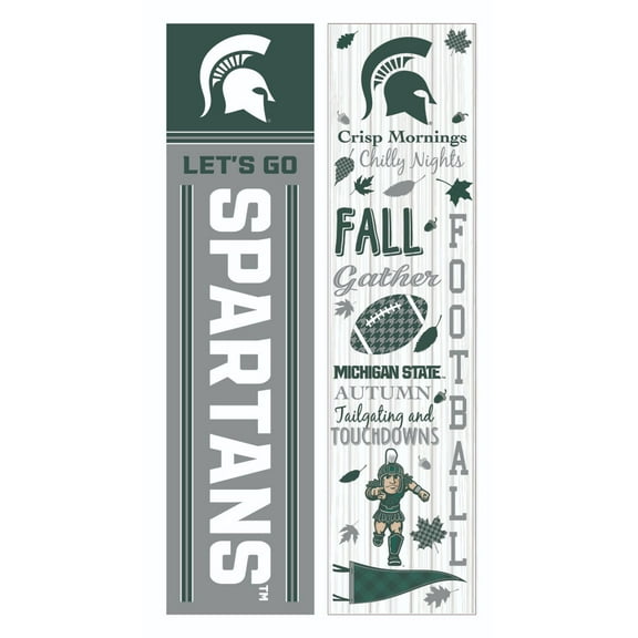 Michigan State Spartans 47" Double Sided Fall Leaner Fan Sign