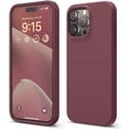 thumbnail image 1 of Funda de silicona líquida Elago para iPhone 15 Pro Max, color burdeos, 1 of 6