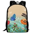 thumbnail image 5 of Lafuoo Colorful Plants And Insects Pattern Large Capacity Backpack, Durable Adjustable Straps Campus, Travel, Work Computer Backpack, Unisex-One Size, 5 of 7