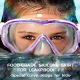 thumbnail image 3 of Seago Máscara de natación, buceo, máscara de buceo, equipo de snorkel para niños, niñas, jóvenes, antivaho 180, vista panorámica, falda de silicona suave, piscina para niños, gafas de natación subacuá, 3 of 8