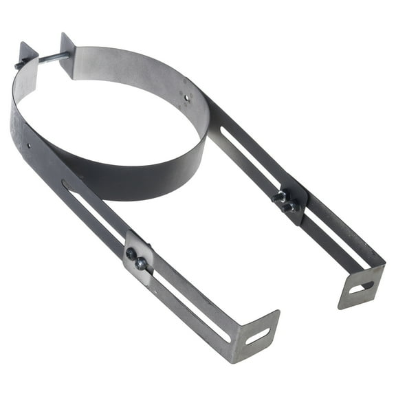 Portable Chimney Pipe Clamps Adjustable Sturdy Stainless Steel Holders for Wall Support Diameter 150 mm Designs