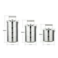 thumbnail image 1 of Boîte de Rangement Alimentaire Bento pour Lunch Empilable en Acier Inoxydable Isolée Thermiquement Tiffin 2 Niveaux, 1 of 9