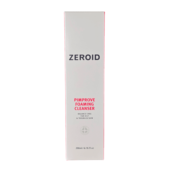 Limpiador Zeroid Pimprove Foaming con zinc para piel grasa, 200 ml