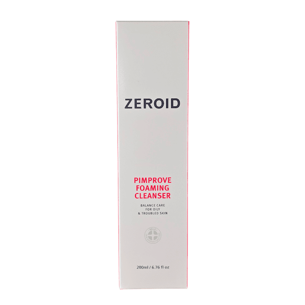 Limpiador Zeroid Pimprove Foaming con zinc para piel grasa, 200 ml