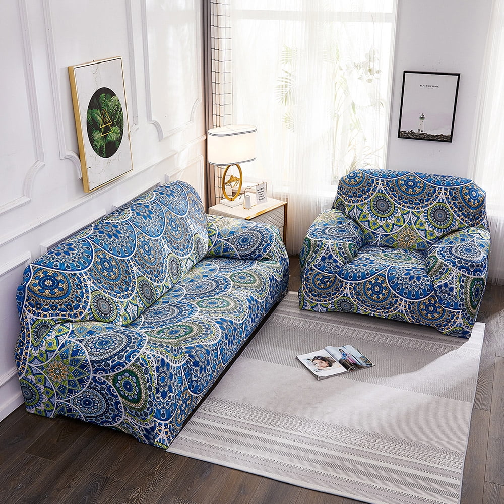 DYstyle Stretch Boho Print 1/2/3/4 Seat Sofa Covers Couch Slipcover