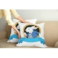 thumbnail image 2 of Ambesonne Cartoon Throw Pillow Cover 2 Pack, Rabbit Bunny, 16", Blue White Earth Yellow, 2 of 5