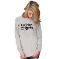 thumbnail image 4 of Caffeine Queen Coffee Addict Latte Women's Long Sleeve T Shirt Brisco Brands M, 4 of 6