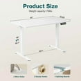 thumbnail image 6 of Electric Height Adjustable Standing Desk,Sit to Stand Ergonomic Computer Desk,White,63'' x 24", 6 of 6