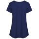 thumbnail image 4 of Pullover de Color Sólido de las Mujeres, Nuevo Botón de Manga Corta Cuello Redondo para el Uso Casual Y de Fiesta, Blusa Diaria Suave, Camiseta de Moda Callejera, 4 of 6