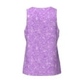 thumbnail image 5 of Easygdp Lilac Glittering Men's Tank Top, Sleeveless Muscle T Shirts, Breathable, Quick-Dry, Loose for Gym, Running, Fitness - Medium, 5 of 9