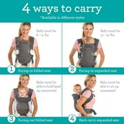 Infantino Nature & Nurture Convertible Baby Carrier, 4-Position, 8-32lbs, 0-9 Months, Sandy Tan