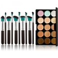 thumbnail image 1 of Cepillo De Maquillaje 15-colores De Corrector + 10pcs Ceja Poder Para Mujer shamjiam Pincel de maquillaje, 1 of 5