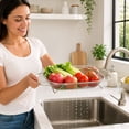 thumbnail image 3 of Expandable Sink Strainer Basket, Retractable Stainless Steel Colander, Over the Sink Mesh Drainage Rack, Kitchen Vegetable Fruit Dish Drying Tool, 3 of 5