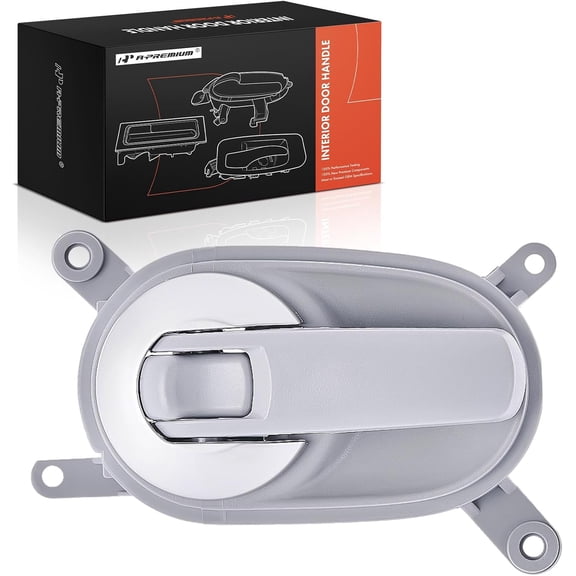 A-Premium Front Left Driver Side Interior Door Handle Compatible with Nissan Quest 2004 2005 2006, Gray with Chrome Trim, Replace# 80671-5Z000