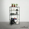 thumbnail image 2 of CAPHAUS 3/4/5-Tier Adjustable Height Wire Shelving Unit, Wire Rack Shelving, Metal Steel Storage Shelves, Garage Shelving Storage Organizer, Utility Storage Shelf, 5-Tier Without Wheels, Black, 2 of 9