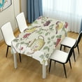thumbnail image 4 of Yayeee Tablecloths 60" x 90" Rectangle Wrinkle Resistant Party Table Cover, Purple Birds Teapots, 4 of 8
