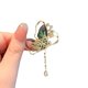 thumbnail image 5 of Broche de mariposa esmeralda, alfileres con sentido, borla exquisita, libélula, ramillete de metal, accesorios personalizados, 5 of 6