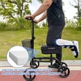thumbnail image 4 of Knee Scooter Pad Cover, Comes With 2'' of Highly Resilient Memory Foam, Soft and Comfortable Knee Scooter Cushion, Removable Memory Foam, Machine Washable Cloth Cover, Fits Any Knee Scooter （Black）, 4 of 9