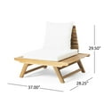thumbnail image 2 of Sudbury Acacia Wood Outdoor Club Chairs with Cushions, Teak, White, 2 of 7