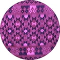 thumbnail image 1 of Ahgly Company Indoor Round Oriental Purple Traditional Area Rugs, 6' Round, 1 of 4