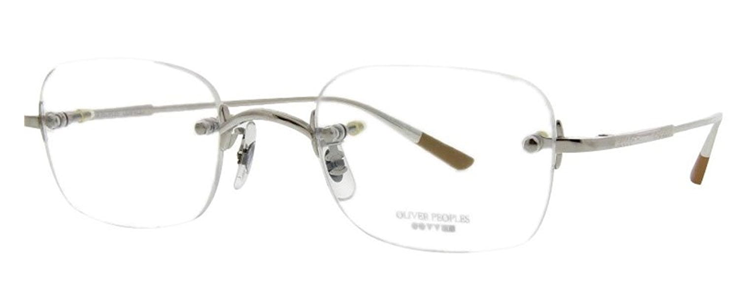 Oliver Peoples OV 1110 T 5018 Ashmore Silver Rimless Eyeglasses 
