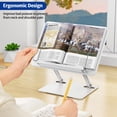 thumbnail image 2 of Soporte para libros BESIGN BS01 ajustable para tablet y portátil, color blanco, 2 of 8