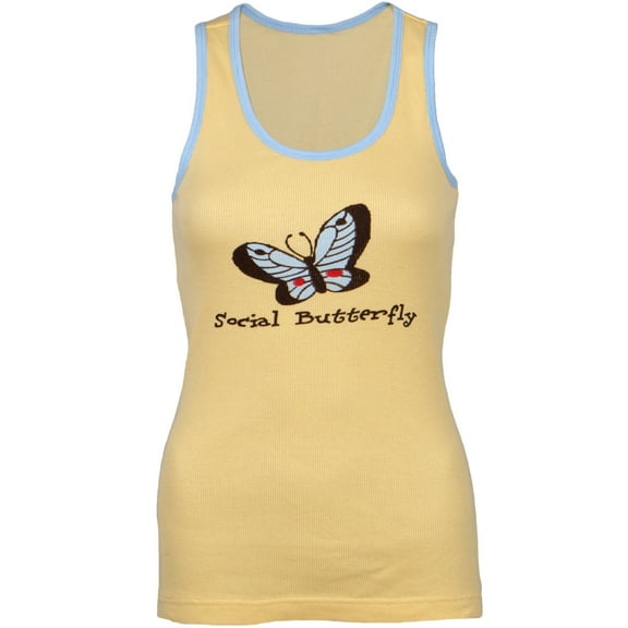 Social Butterfly Juniors Tank Top