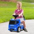thumbnail image 4 of Costway Coche de Policía con Licencia Mercedes Benz para Niños con Espacio de Almacenamiento Volante Respaldo Seguro Uso Interior y Exterior Azul, 4 of 10
