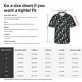thumbnail image 5 of Pofeuu Dinosaur In The Space Print Hawaiian Shirt for Men Sleeves Casual Button Down Summer Beach Dress Shirts T-Shirts,Large, 5 of 7