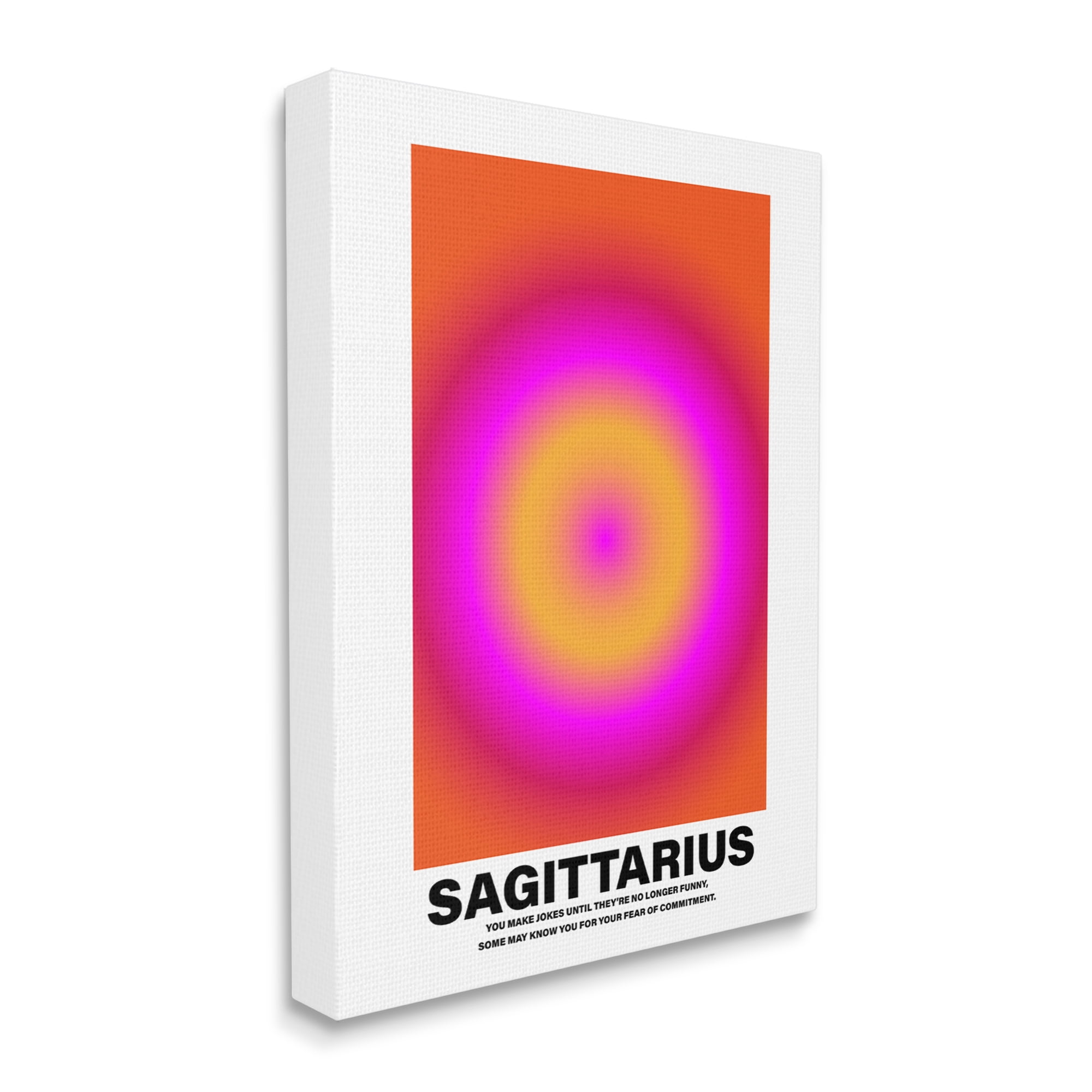 Stupell Industries Funny Sagittarius Astrology Abstract Painting Gallery Wrapped Canvas Art Print Wall Art, 24 x 30
