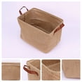 thumbnail image 2 of Unique Bargains Fabric Storage Cube Storage Bin Storage Basket Khaki Plain Weave, 2 of 7