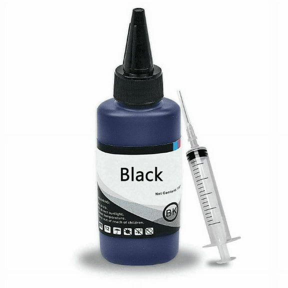 100ml Black Dye Ink for Canon Ink Cartridge PG-243 CL-244 PIXMA MX492 MG2520 MG2522 With Refill Instructions
