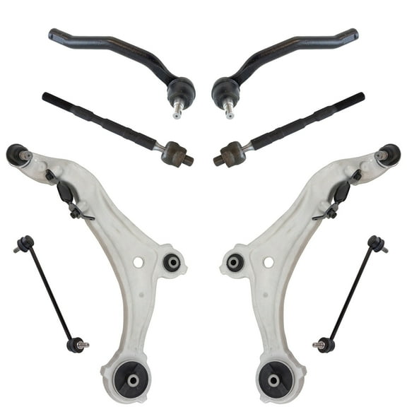 8 Piece Steering Suspension Kit Control Arms & Ball Tie Rods Sway Bar End Links PSA69608