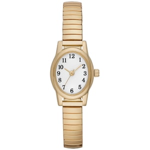 Time and Tru Women's Oval Gold Tone Watch
