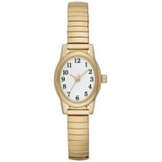 Time & Tru Women's Wristwatch: Gold Tone Oval Case, Easy Read Dial, Expansion Band (FMDOTT008)