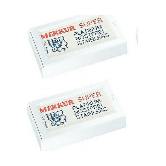 Merkur Double Edge Safety Razor Blades, 10 ct. (Pack of 2)