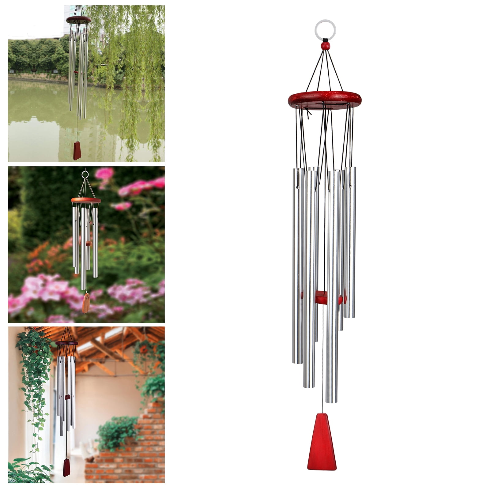 1x Large Wind Chimes Bells Gold Tubes Outdoor Garden Home Decoration Ornament 