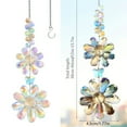 thumbnail image 5 of Jesscasday Crystal Flower Sun Catcher With Double Flowers Balconies Sunbeam Reflector For Home Garden Radianting Light Display, 5 of 10