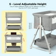 thumbnail image 4 of Cowiewie Baby Bassinet, Portable Bedside Bassinet with Wheels, Storage & Travel Bag, for 0-6 Months, Light Gray, 4 of 8