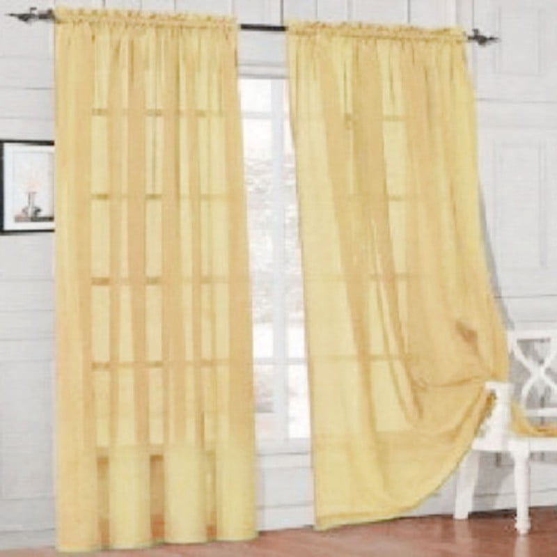 200 X 100cm Rainbow Sheers Curtain Voile Tulle Window Curtain Valance 10 Colors 
