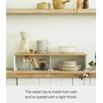 thumbnail image 5 of Yamazaki Home Stackable Countertop Shelf - Two Sizes, White, Steel + Wood, Small,  Stack up to two, Supports 8.8 pounds, Stackable, Minimal Assembly, 5 of 7