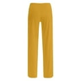 thumbnail image 5 of Htigea Wide Leg Pants for Women Work Business Casual High Waisted Dressy Pants Flowy Trousers Office Today Deals Yellow,4XL, 5 of 5