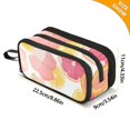thumbnail image 4 of FORMRS Pencil Case with 3 Compartments Zipper Pouch, Elementary School Level and up, Pink Floral Orange, 4 of 8