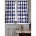 thumbnail image 4 of 4th of July Curtains 45 Inch Length,Sheer Curtains for Bedroom Living Room Window Independence Day Blue White Plaid Red Star Rod Pocket Drapes Kitchen Curtains Small Half Window 52"x45" 2 Panels, 4 of 6