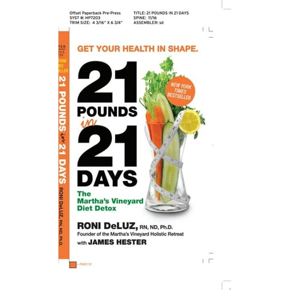 Pre-Owned 21 Pounds in 21 Days: The Martha's Vineyard Diet Detox (Mass Market Paperback) 0061864145 9780061864148