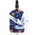 thumbnail image 6 of Square 2Pack PU Leather Peace Dove Cruise Luggage Tag with Privacy Cover and Name ID Tag for Travel Handbags Backpacks Luggage Tags, 6 of 6