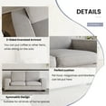 thumbnail image 5 of MERITLIFE Modern Chenille High Density Foam Loveseat, Light Grey, 5 of 11